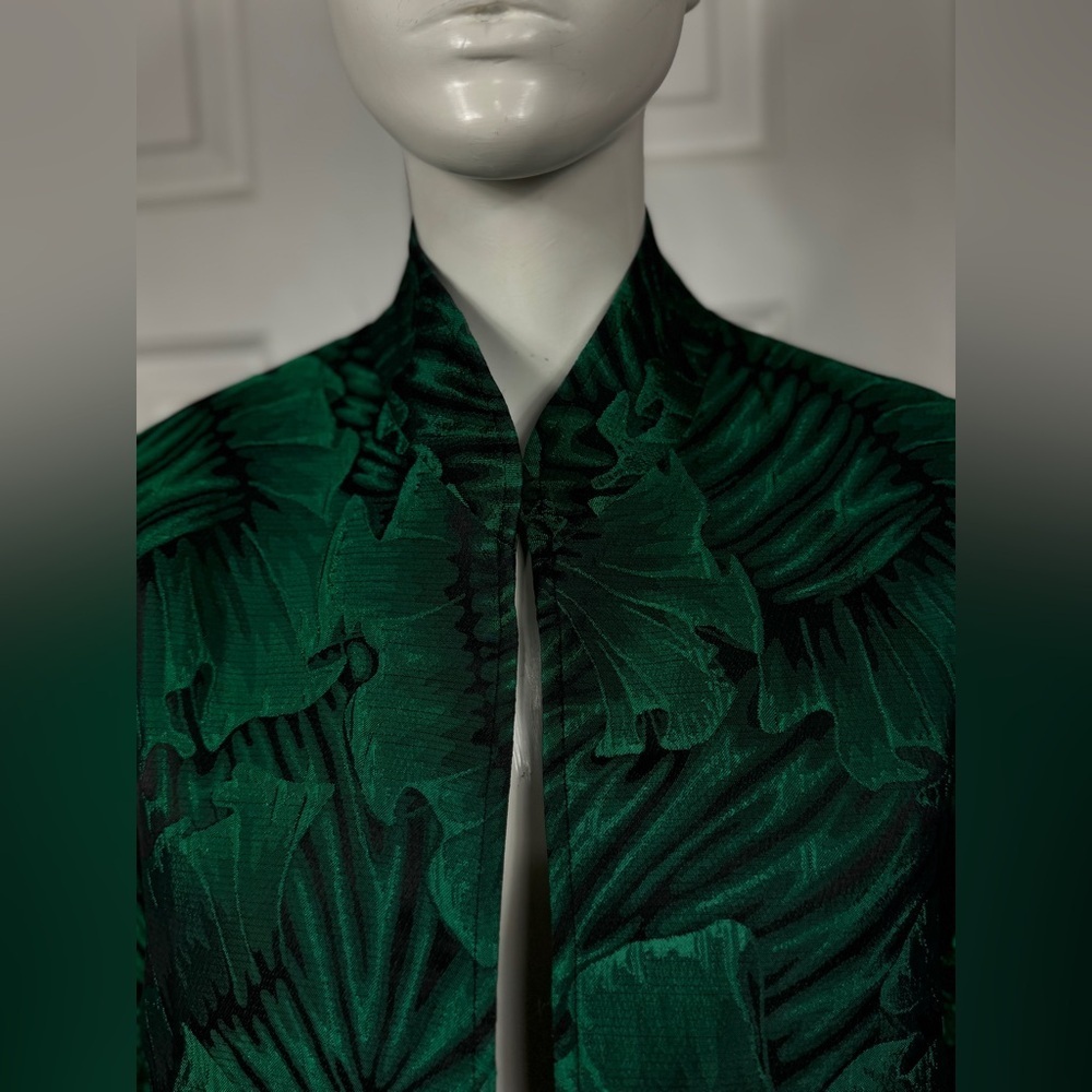 Caroline rose Elegant Green embroidered Women's Jacket K-31 - Picture 11 of 14